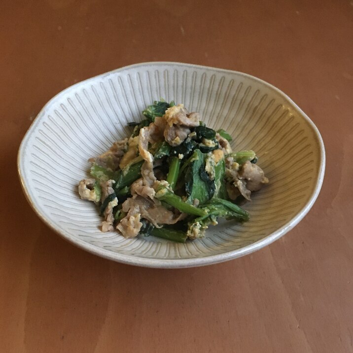 豚肉と小松菜の卵炒め レシピ 作り方 By ちーたまちー 楽天レシピ 豚肉と小松菜の卵炒め レシピ 作り方 By ちーたまちー 楽天レシピ